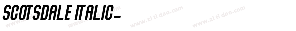 Scotsdale Italic字体转换